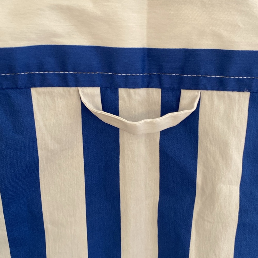AYR All Year Long Deep End Marais Blue royal blue/white Stripe Shirt Sz M NWOT - Picture 11 of 12